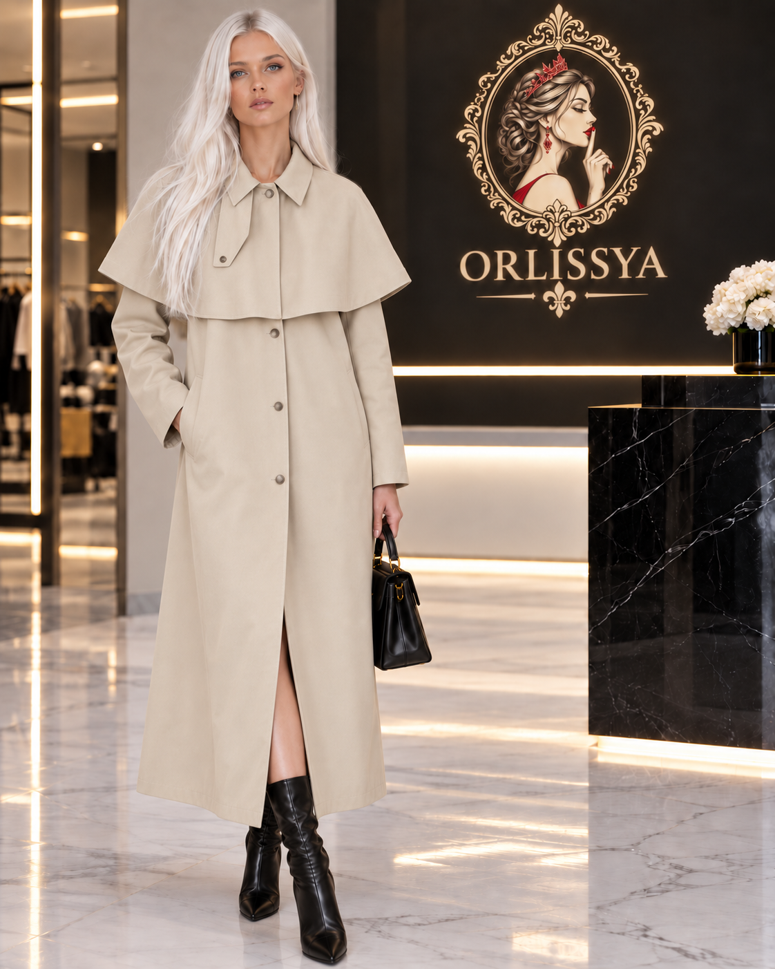 Trench Cape Beige — Col Français