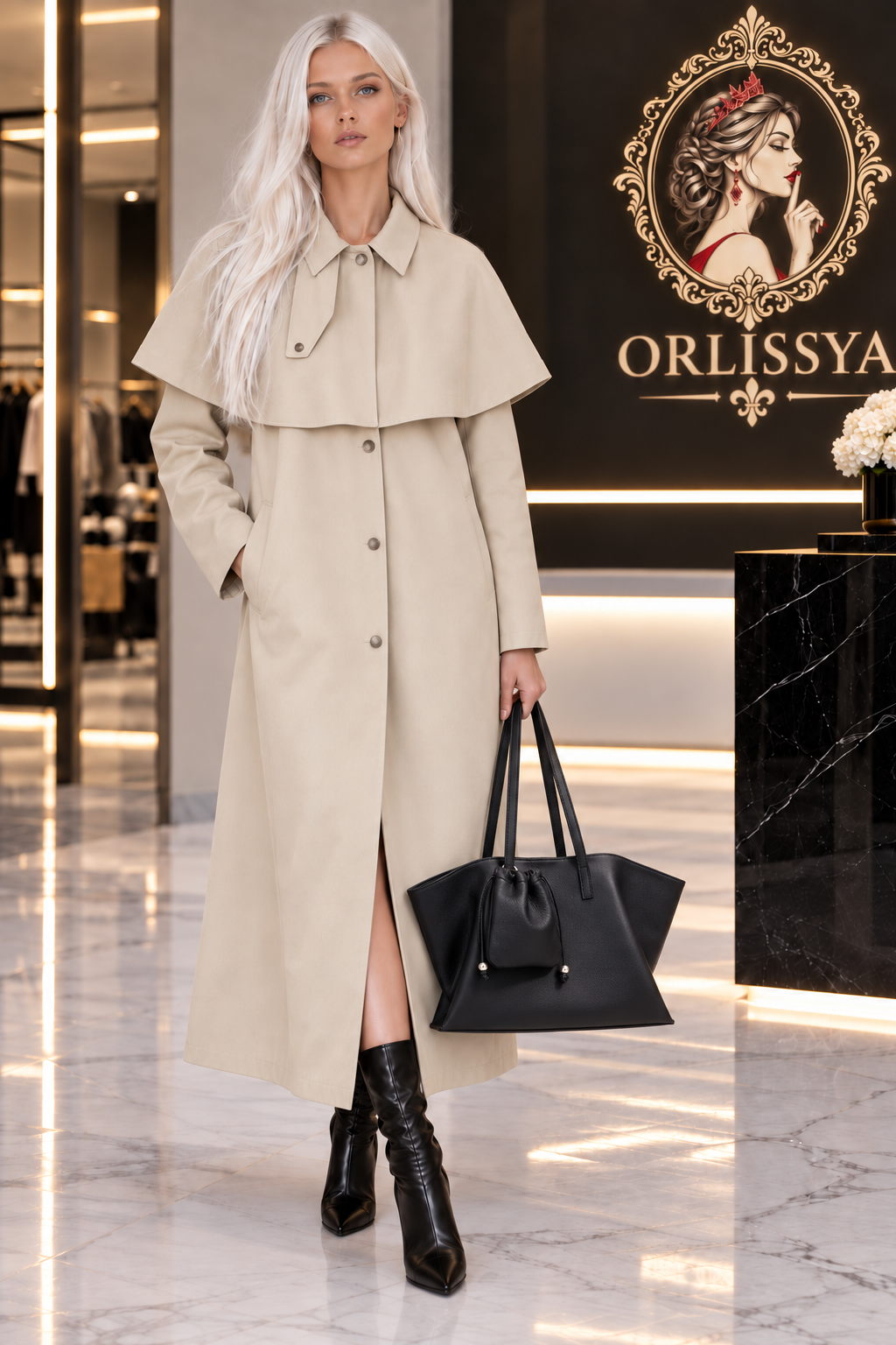 Trench Cape Beige — Col Français