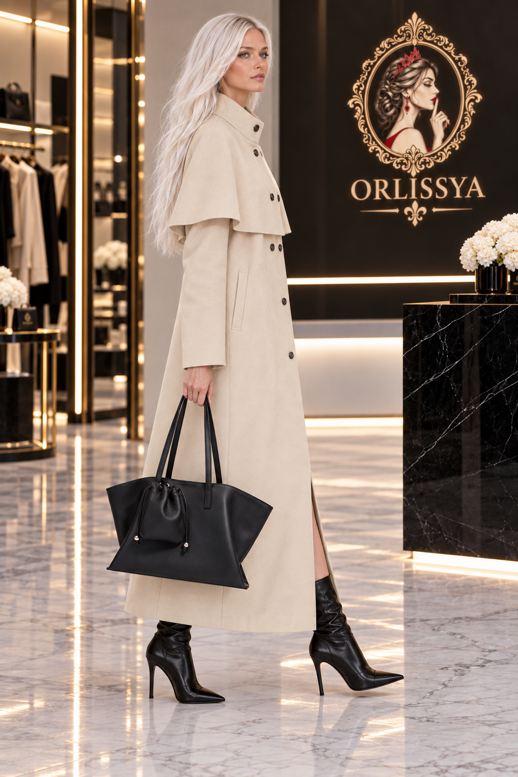 Trench Cape Beige — Col Français