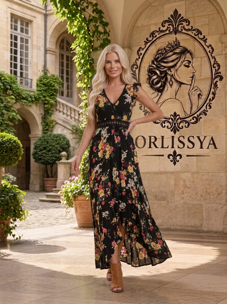 Robe Longue Blanche Imprimée — Épure
